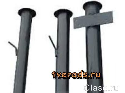 Столбы металлические для заборов