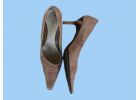 Замшевые женские туфли светло-коричневые 40 размер